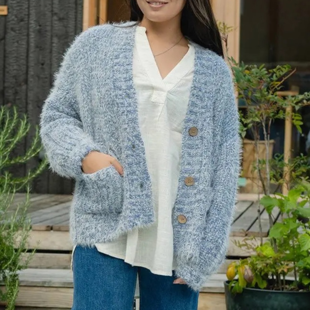 ❤️($80) Rip Curl NWT Cozy Blue Cardigan